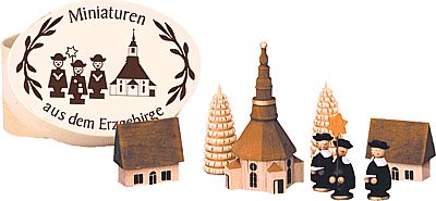 Kurrende mit Seiffener Kirche in Spandose