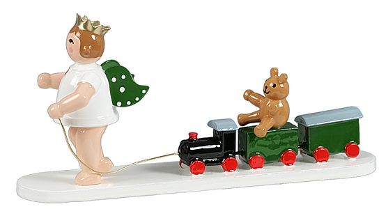 Engel mit Eisenbahn und B�r