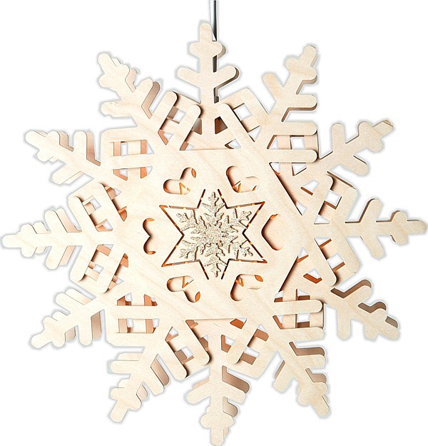 Fensterbild Schneekristall