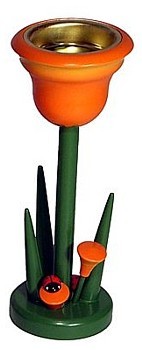 Blumenleuchter, orangefarben