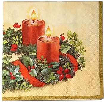 Servietten Adventskranz