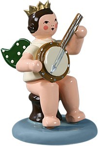 Engel sitzend mit Banjo Engel sitzend mit Banjo