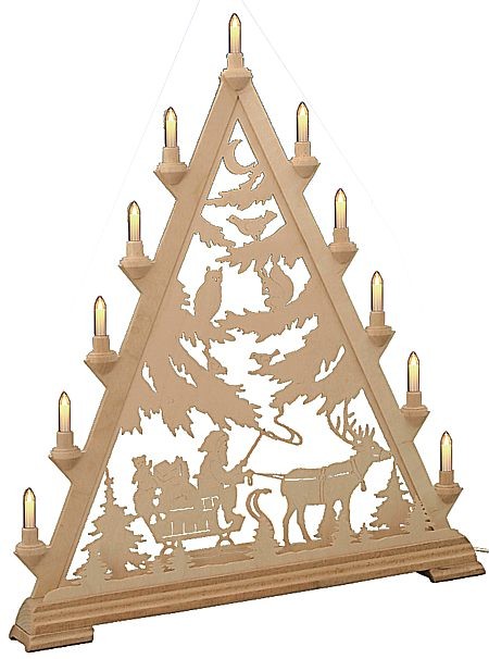Fensterdreieck Nikolaus mit Schlitten