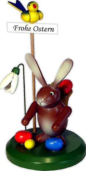 Osterhase mit Eierkiepe (Buckelkorb)