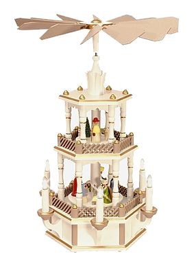 WeihnachtsPyramide Geburt mit neuer aufwendiger Farbgebung