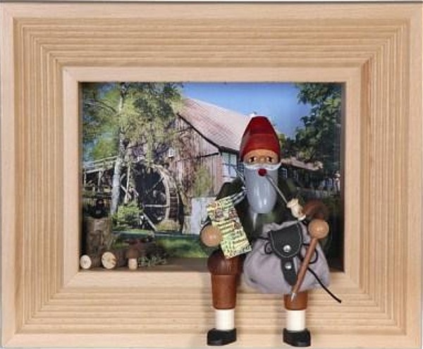 Kantenhocker im Bilderrahmen -Wanderlust-