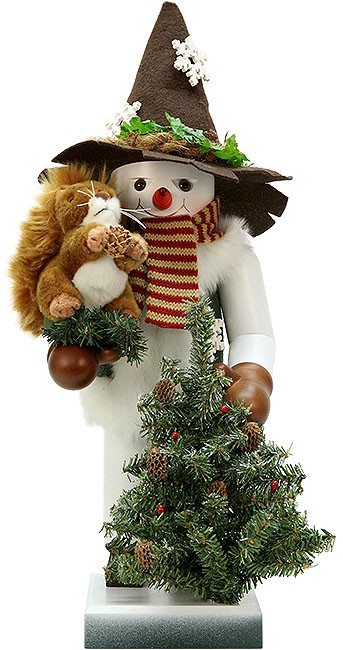 Nussknacker Schneemann mit Eichhörnchen Nussknacker Schneemann mit Eichhörnchen
