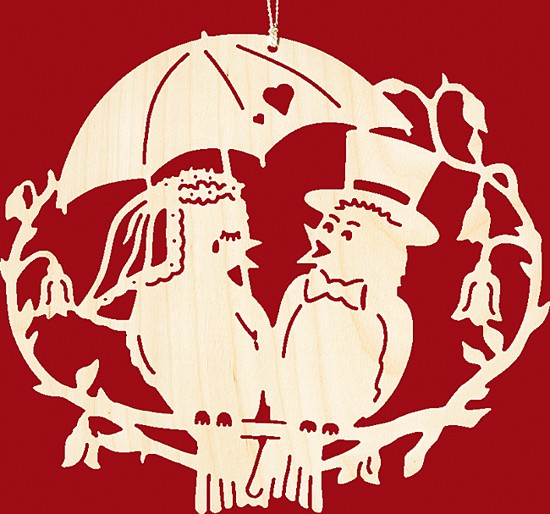 Fensterbild Vogelhochzeit Fensterbild Vogelhochzeit