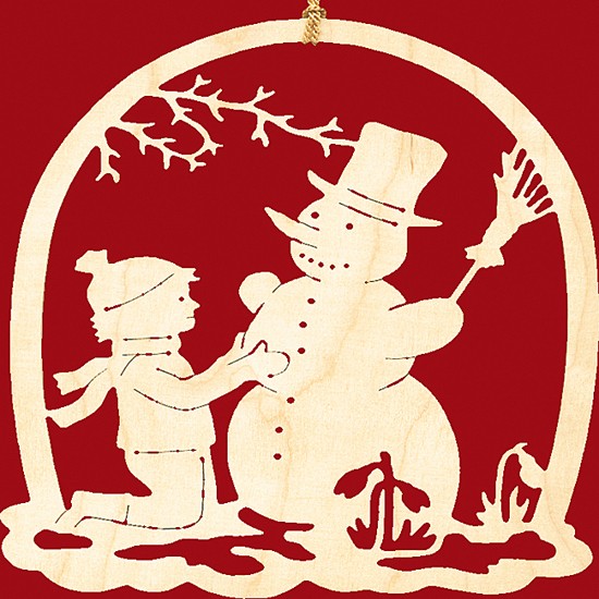 Fensterbild Weihnachten Junge mit Schneemann Fensterbild Weihnachten Junge mit Schneemann