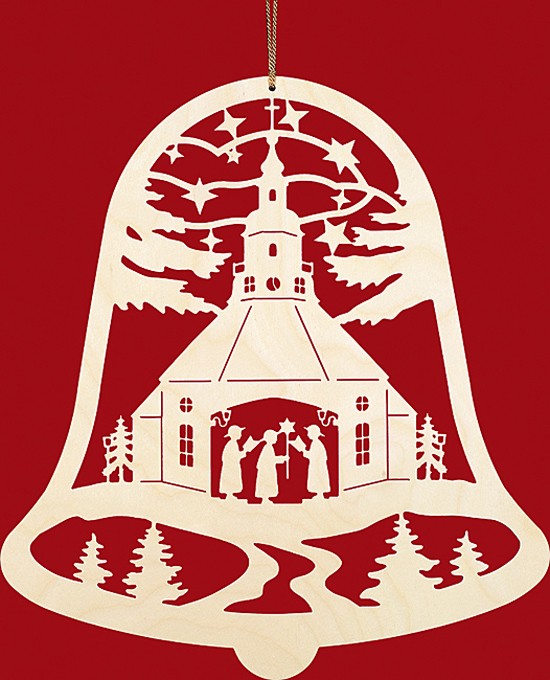 fensterbild weihnachten seiffener kirche in der glocke