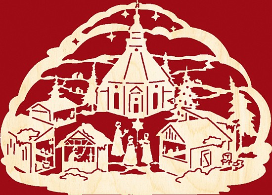 Fensterbild / Wandbild, Seiffener Weihnachtsmarkt Fensterbild / Wandbild, Seiffener Weihnachtsmarkt