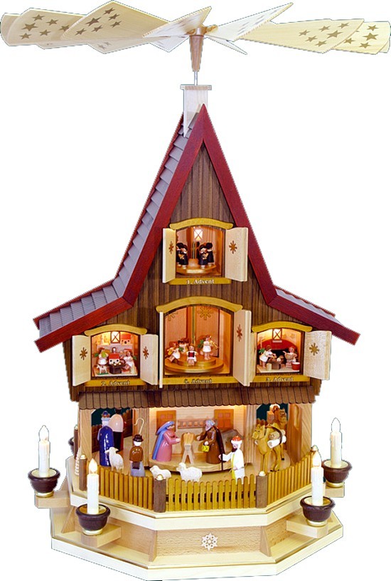 Adventshaus groß, elektrisch beleuchtet Adventshaus groß, elektrisch beleuchtet