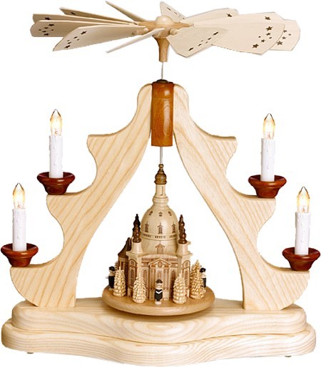 Pyramide Dresdner Frauenkirche, 4Kerzen Pyramide Dresdner Frauenkirche, 4Kerzen