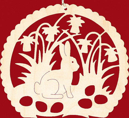 Fensterbild Ostern Häschen im Narzissenbeet Fensterbild Ostern Häschen im Narzissenbeet