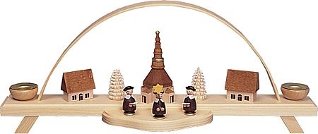 Schwibbogen Seiffener Dorf mit Kurrende Schwibbogen Seiffener Dorf mit Kurrende