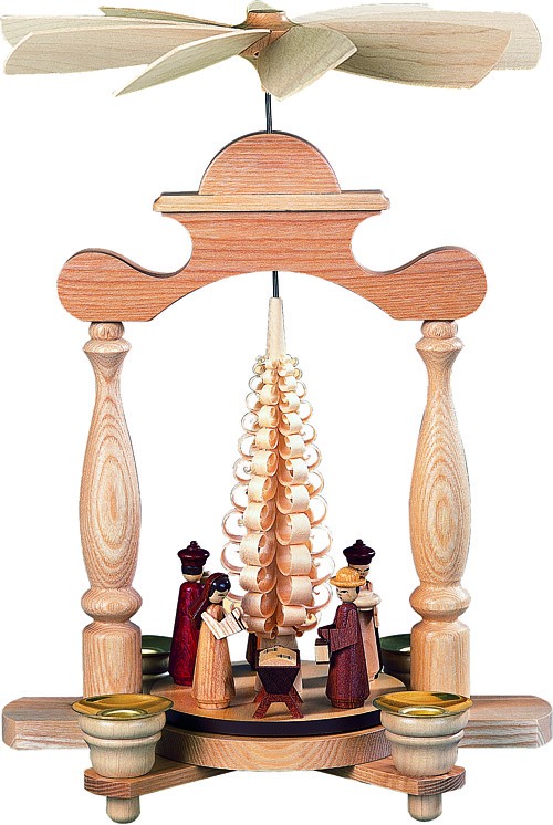 Pyramide Christi Geburt mit Spanbaum Pyramide Christi Geburt mit Spanbaum