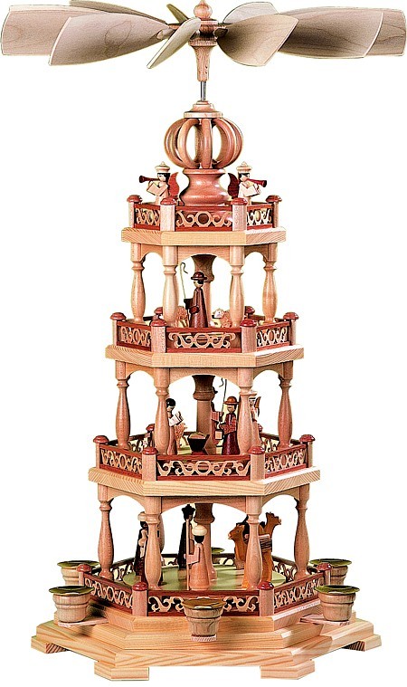 Pyramide heilige Geschichte mit Engel 3-stöckig natur Pyramide heilige Geschichte mit Engel 3-stöckig natur