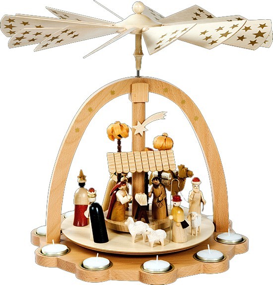 Pyramide Christi Geburt für Teelichter Pyramide Christi Geburt für Teelichter