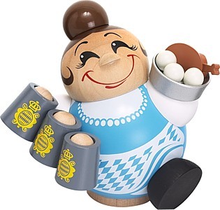 Kugelräucherfigur Kellnerin Kugelräucherfigur Kellnerin