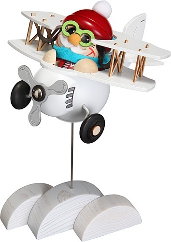 Kugelräucherfigur Nicolaus im Doppeldecker Kugelräucherfigur Nicolaus im Doppeldecker