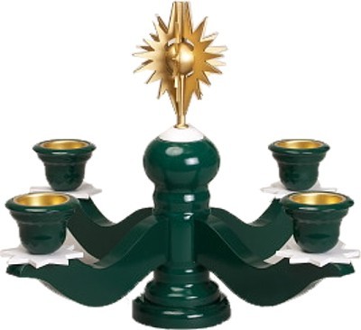 Adventsleuchter groß -grün- mit Stern Adventsleuchter groß -grün- mit Stern