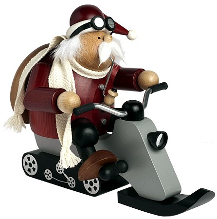 Räuchermann Weihnachtsmann auf Motorschlitten Räuchermann Weihnachtsmann auf Motorschlitten