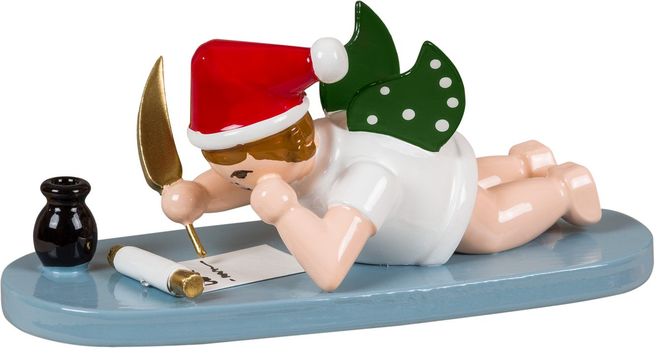 Weihnachtsengel Wunschzettel, mit Mütze