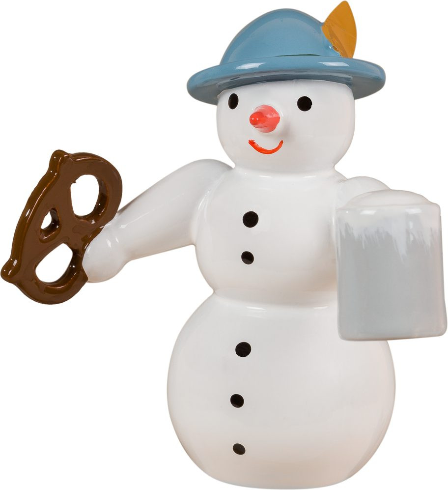 Schneemann - mit Brezel und Krug Schneemann - mit Brezel und Krug