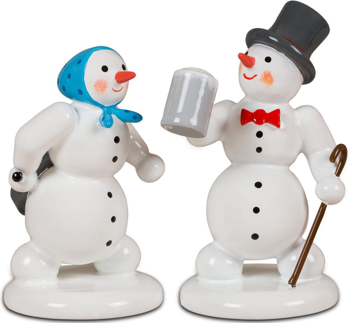 Schneemann und Schneefrau - Nach dem Weihnachtsmarkt Schneemann und Schneefrau - Nach dem Weihnachtsmarkt