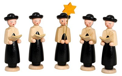 Kurrendefiguren 5teilig mit hellem Cape Kurrendefiguren 5teilig mit hellem Cape