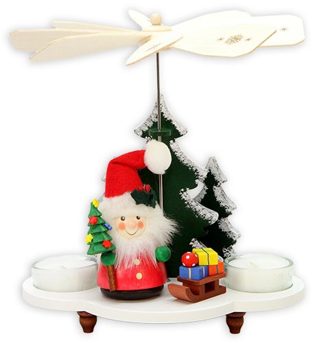 Teelichtpyramide Weihnachtsmann mit Schlitten Teelichtpyramide Weihnachtsmann mit Schlitten