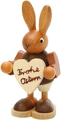 Osterhase mit Herz, natur Osterhase mit Herz, natur