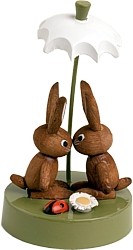Hasenpaar unter Schirm Hasenpaar unter Schirm