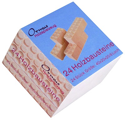 Holzbausteine 24 Stück 8 Loch Holzbausteine 24 Stück 8 Loch