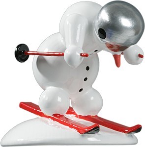 Schneemann Abfahrtsläufer alpin Schneemann Abfahrtsläufer alpin