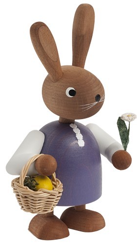 Häsin mit Blume und Korb Häsin mit Blume und Korb