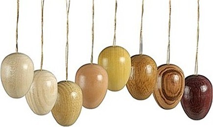 Osterschmuck 8teilig / Eier natur