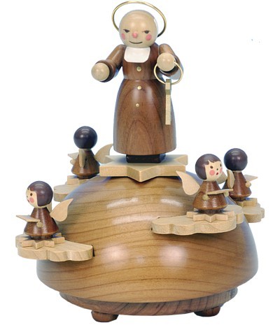 Spieldose Petrus mit Engel Natur Spieldose Petrus mit Engel Natur