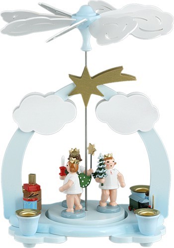 Pyramide mit 3 Engel und Geschenken - farbig Pyramide mit 3 Engel und Geschenken - farbig
