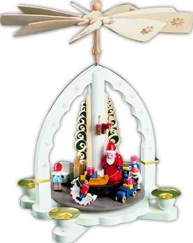 Weihnachtspyramide Weihnachtsbescherung, weiß Weihnachtspyramide Weihnachtsbescherung, weiß