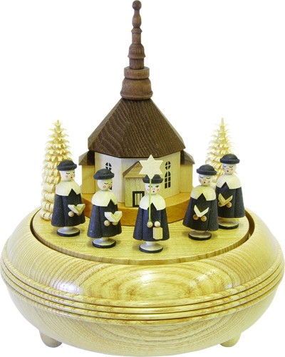 Spieldose Seiffener Kirche mit Kurrende Spieldose Seiffener Kirche mit Kurrende