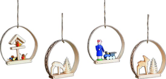 Baumbehang Ornamente 4-teilig Baumbehang Ornamente 4-teilig