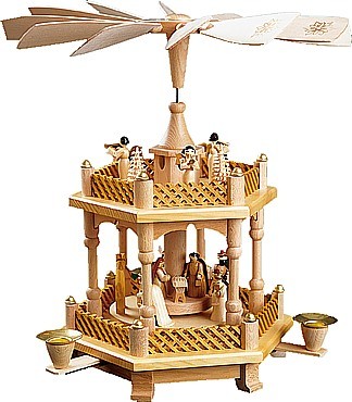 Weihnachtspyramide Christi Geburt 1-stöckig, natur Weihnachtspyramide Christi Geburt 1-stöckig, natur
