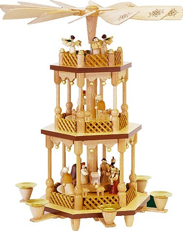 Pyramide Christi Geburt 2-stöckig, natur Pyramide Christi Geburt 2-stöckig, natur