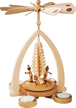 Pyramide Winterkinder, für Teelichte Pyramide Winterkinder, für Teelichte