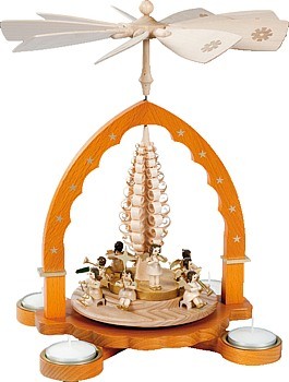 Teelichtpyramide Engelkonzert natur Teelichtpyramide Engelkonzert natur
