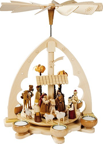 Teelichtpyramide Christi Geburt Teelichtpyramide Christi Geburt
