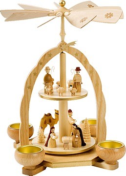 Teelichtpyramide 2 stöckig Christi Geburt Teelichtpyramide 2 stöckig Christi Geburt