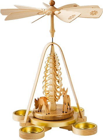 Teelichtpyramide Rehe Teelichtpyramide Rehe