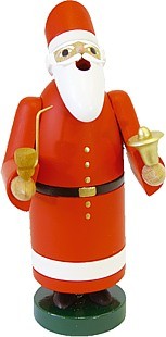 Räuchermann Weihnachtsmann mit Glocke
